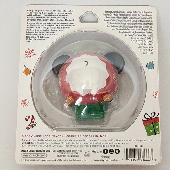 DISNEY TSUM TSUM Minnie Mouse Lip Smacker Candy Cane Lane flavor BNIP Lip Balm - Picture 2 of 2